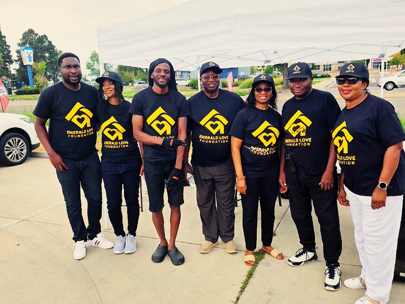 The full outreach team ready for a day of service